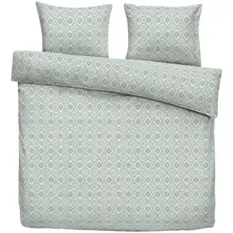 Leen Bakker Dekbedovertrek Bella - groen - 240x220 cm - Leen Bakker aanbieding