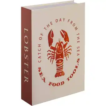 Leen Bakker Opbergboek Lobster - rood - 5x23x16 cm - Leen Bakker aanbieding