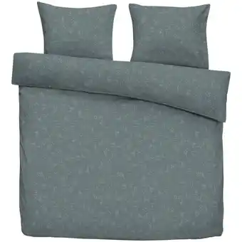Leen Bakker Dekbedovertrek Vedor - grijs/blauw - 200x220 cm - Leen Bakker aanbieding