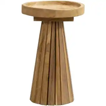 Leen Bakker Bijzettafel Mawar - naturel - 30x30x45 cm - Leen Bakker aanbieding