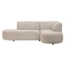 Leen Bakker Hoekbank Luna rechts - stof Rebel - beige - Leen Bakker aanbieding