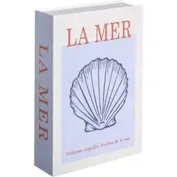 Leen Bakker Opbergboek La Mer - blauw - 5x23x16 cm - Leen Bakker aanbieding
