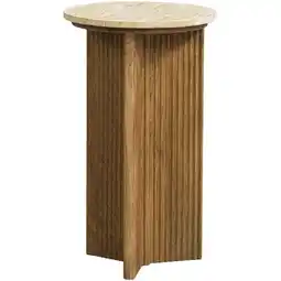 Leen Bakker Bijzettafel Joshua - naturel - 35x35x58 cm - Leen Bakker aanbieding