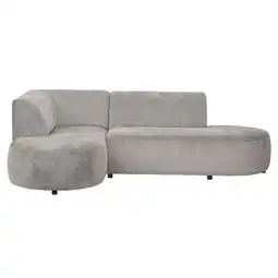 Leen Bakker Hoekbank Luna links - stof Cremona - beige - Leen Bakker aanbieding