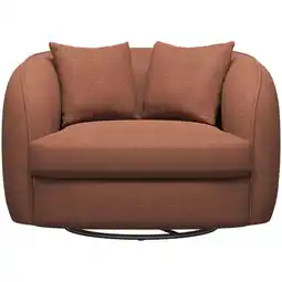 Leen Bakker Loveseat Enzio - stof Pure - terra - Leen Bakker aanbieding