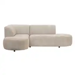 Leen Bakker Hoekbank Luna links - stof Rebel - beige - Leen Bakker aanbieding
