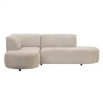 Leen Bakker Hoekbank Luna links - stof Rebel - beige - Leen Bakker aanbieding