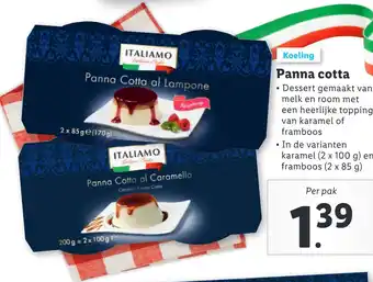 Lidl Panna cotta 100g aanbieding