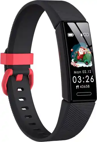 Bol.com Smartwatch Kinderen - Waterdicht - Hartslag - Slaap Monitor - Zwart aanbieding