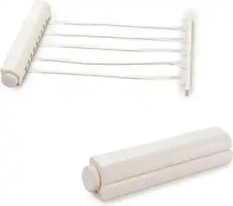 Bol.com Orange85 Waslijn - Uittrekbaar - Roldraaglijn - Wit - 6x345x6cm aanbieding