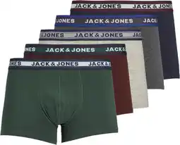 Amazon JACK&JONES Boxershorts 5-Pack Basis Trunks Korte Onderbroeken Logo Print Design JACOLIVER aanbieding