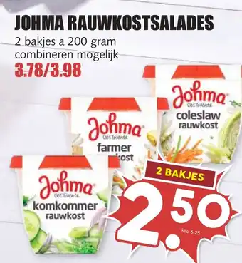 De Boerenschuur Johma rauwkostsalades aanbieding