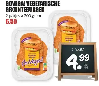 De Boerenschuur Govega! vegetarische groenteburger aanbieding