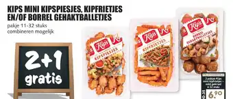 De Boerenschuur Kips mini kipspiesjes, kipfrietjes en/of borrel gehaktballetjes aanbieding