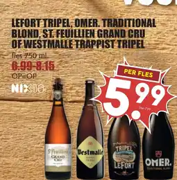 De Boerenschuur Lefort tripel, omer. traditional blond, st. feuillien grand cru of westmalle trappist tripel aanbieding