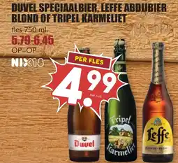 De Boerenschuur Duvel speciaalbier, leffe abdijbier blond of tripel karmeliet aanbieding