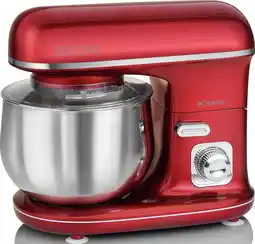Bol.com Bomann KM 6010 CB - Keukenmachine - 1100 W - 5L - Rood Roestvrijstaal kneedmachine aanbieding