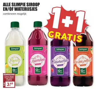 De Boerenschuur Alle slimpie siroop en/of waterijsjes aanbieding