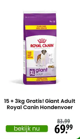 Zooplus Giant Adult Royal Canin Hondenvoer aanbieding