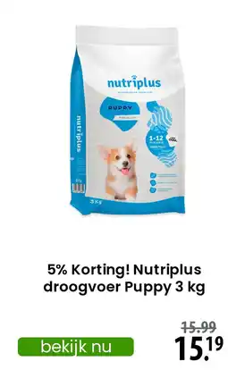 Zooplus Nutriplus droogvoer Puppy aanbieding