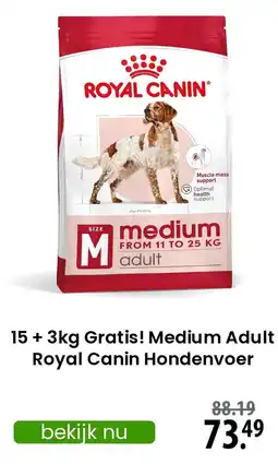 Zooplus Medium Adult Royal Canin Hondenvoer aanbieding