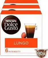 Bol.com Nescafé Dolce Gusto capsules Lungo - 90 koffiecups voor 90 koppen koffie aanbieding