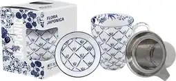 Bol.com Tokyo Design Studio - Flora Japonica Mug Giftset Maple w/Strainer and Tea Tip 380ml aanbieding