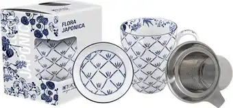 Bol.com Tokyo Design Studio - Flora Japonica Mug Giftset Maple w/Strainer and Tea Tip 380ml aanbieding