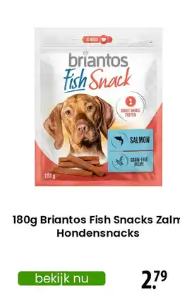 Zooplus Briantos Fish Snacks Zalm Hondensnacks aanbieding