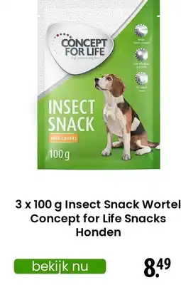 Zooplus Insect Snack Wortel Concept for Life Snacks aanbieding