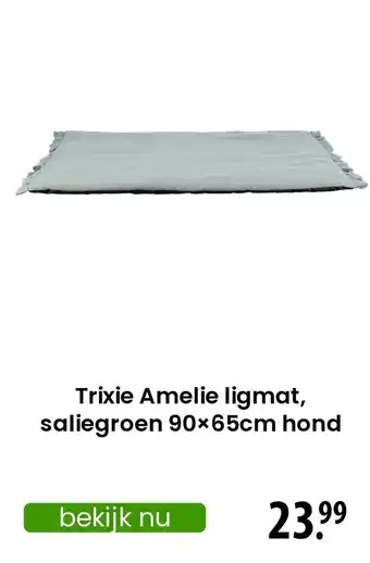 Zooplus Trixie Amelie ligmat, saliegroen hond aanbieding