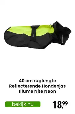 Zooplus Ruglengte reflecterende hondenjas illume nite neon aanbieding