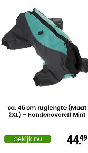 Zooplus Hondenoverall Mint aanbieding