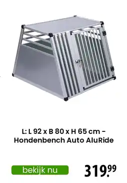 Zooplus Hondenbench Auto AluRide aanbieding