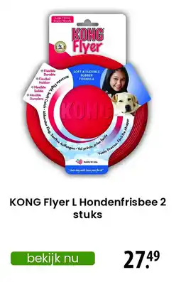Zooplus KONG Flyer L Hondenfrisbee aanbieding