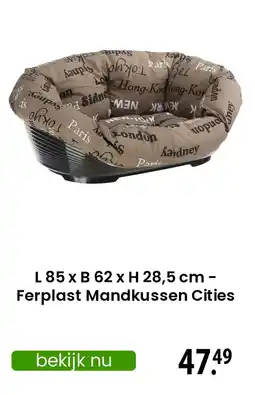 Zooplus Ferplast Mandkussen Cities aanbieding