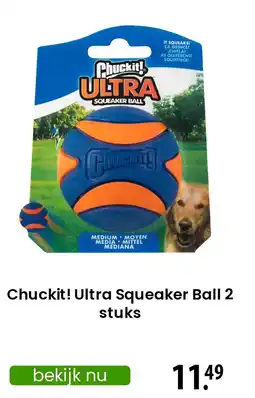Zooplus Chuckit! Ultra Squeaker Ball aanbieding