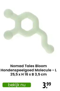 Zooplus Nomad Tales Bloom Hondenspeelgoed Molecule aanbieding