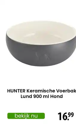Zooplus Hunter keramische voerbak lund hond aanbieding