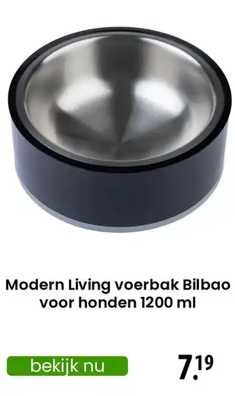 Zooplus Modern Living voerbak Bilbao voor honden aanbieding