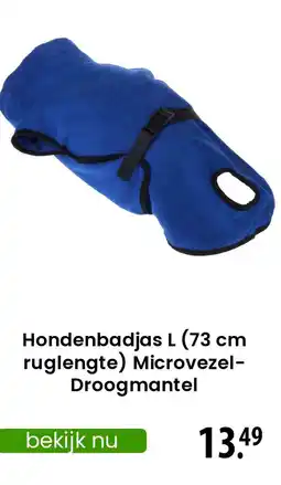 Zooplus Hondenbadjas L Microvezel Droogmantel aanbieding