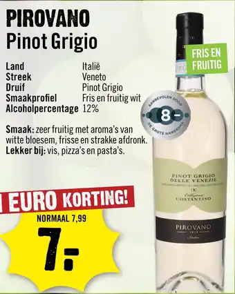 Dirck 3 PIROVANO Pinot Grigio aanbieding