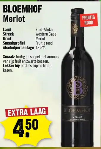Dirck 3 BLOEMHOF Merlot aanbieding