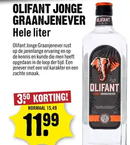 Dirck 3 OLIFANT JONGE GRAANJENEVER aanbieding