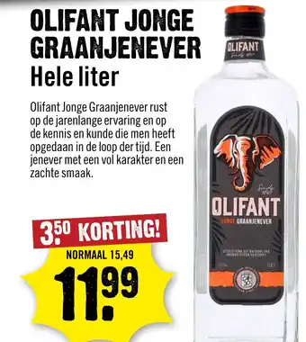 Dirck 3 OLIFANT JONGE GRAANJENEVER aanbieding