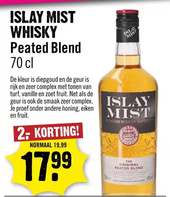 Dirck 3 ISLAY MIST WHISKY Peated Blend aanbieding