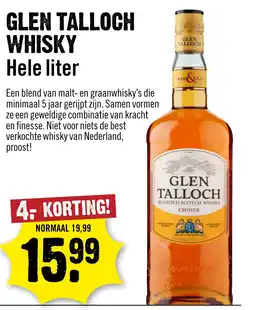 Dirck 3 GLEN TALLOCH WHISKY aanbieding