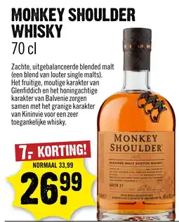 Dirck 3 MONKEY SHOULDER WHISKY aanbieding