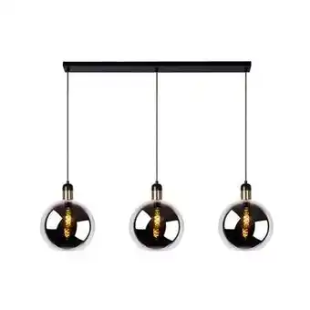 Praxis Lucide hanglamp Julius zwart messing 3xE27 aanbieding