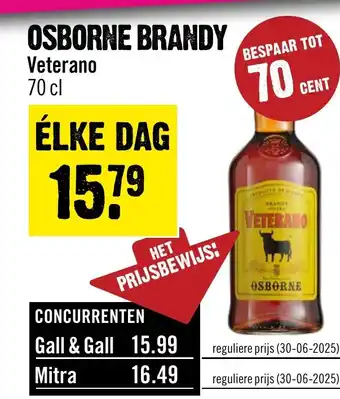 Dirck 3 Osborne Brandy Veterano aanbieding